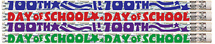 12ct 100th Day Of School Pencils