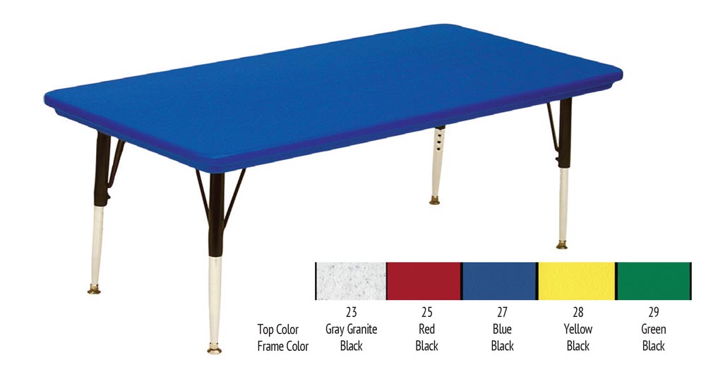 24in X 48in Blow Molded Rectangle Activity Table