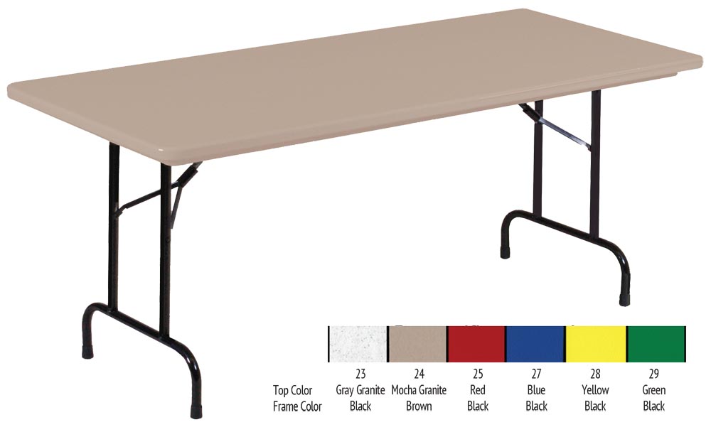24x48x29 Blow Molded Folding Table