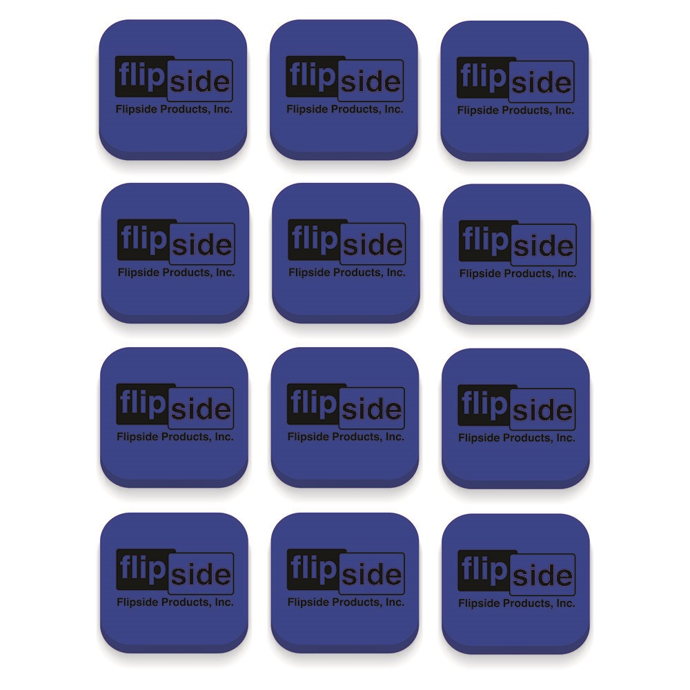 12ct Blue Magnetic Whiteboard Erasers