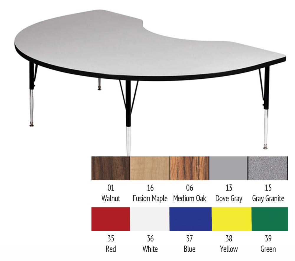 48x72 High Pressure Top Kidney Activity Table