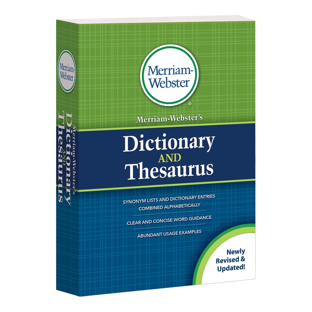 Merriam‑Webster® Dictionary and Thesaurus — Two references in one, portable paperback