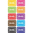 Ashley Productions® Non‑Magnetic Mini Whiteboard Erasers, Chalk Loop, Pack of 10 — Student‑sized dry‑erase erasers for personal whiteboards and centers