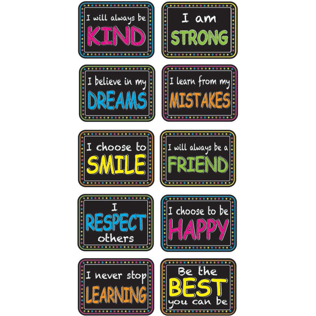 10ct Character Building Non-Magnetic Mini Whiteboard Erasers