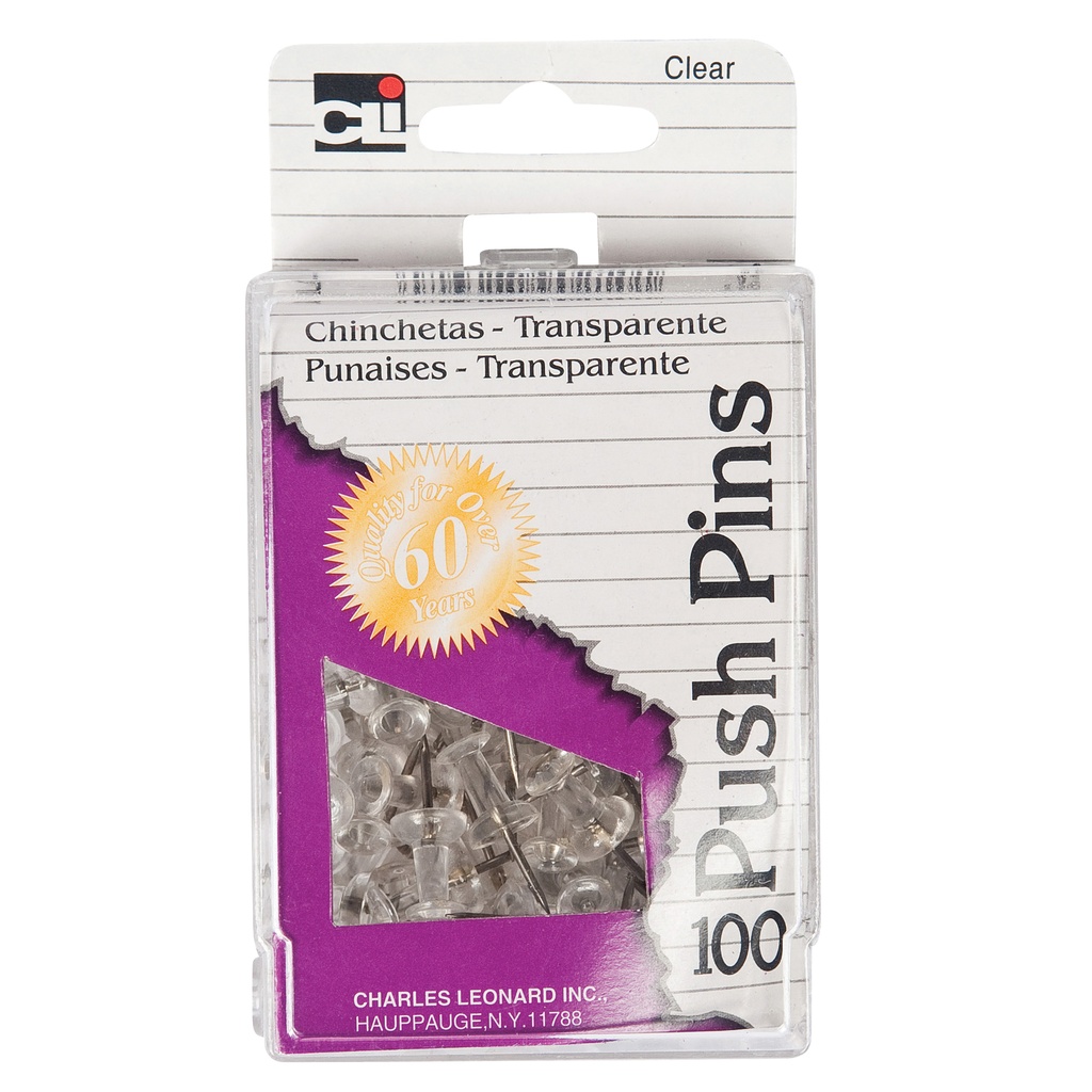C-Line® 100ct Push Pins Clear