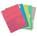 5 Tab Poly Binder Index Dividers in Assorted Colors