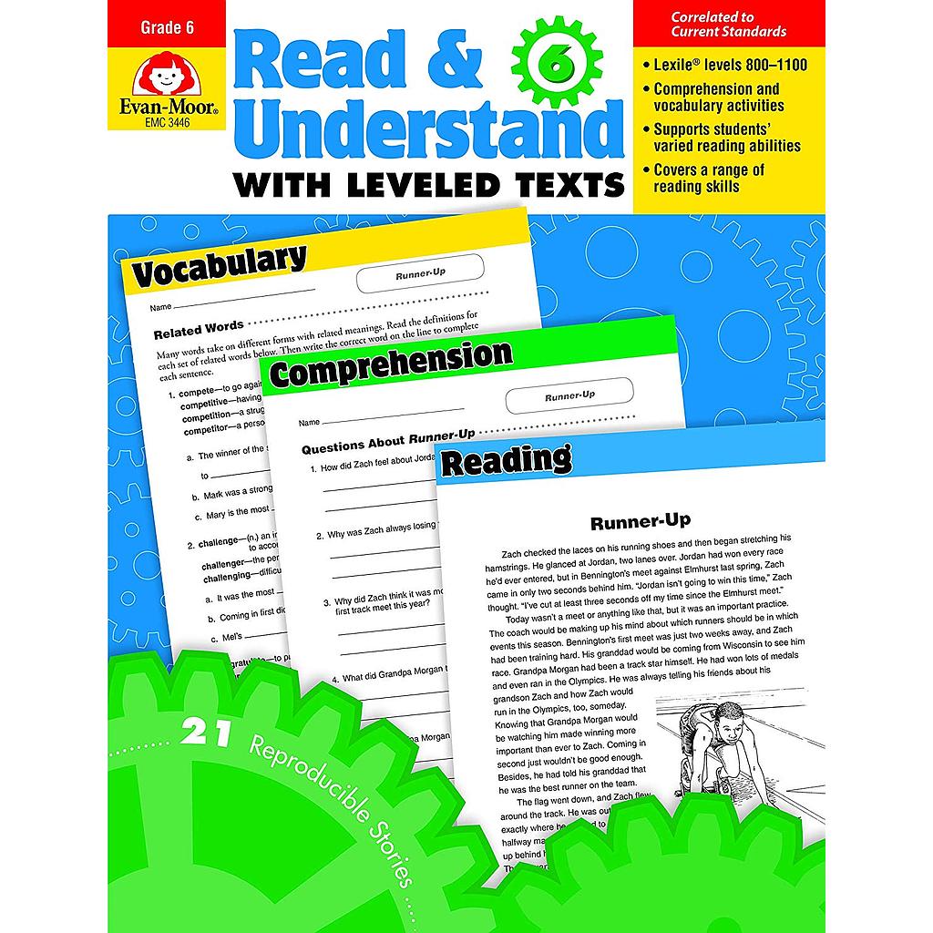 Read &amp; Understand with Leveled Texts, Grade 6