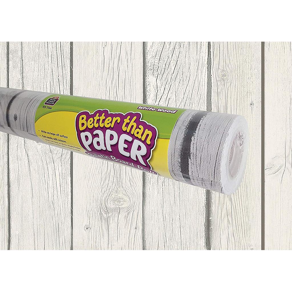 Teacher Created Resources® Better Than Paper® — White Wood, 4' × 12', Pack of 4