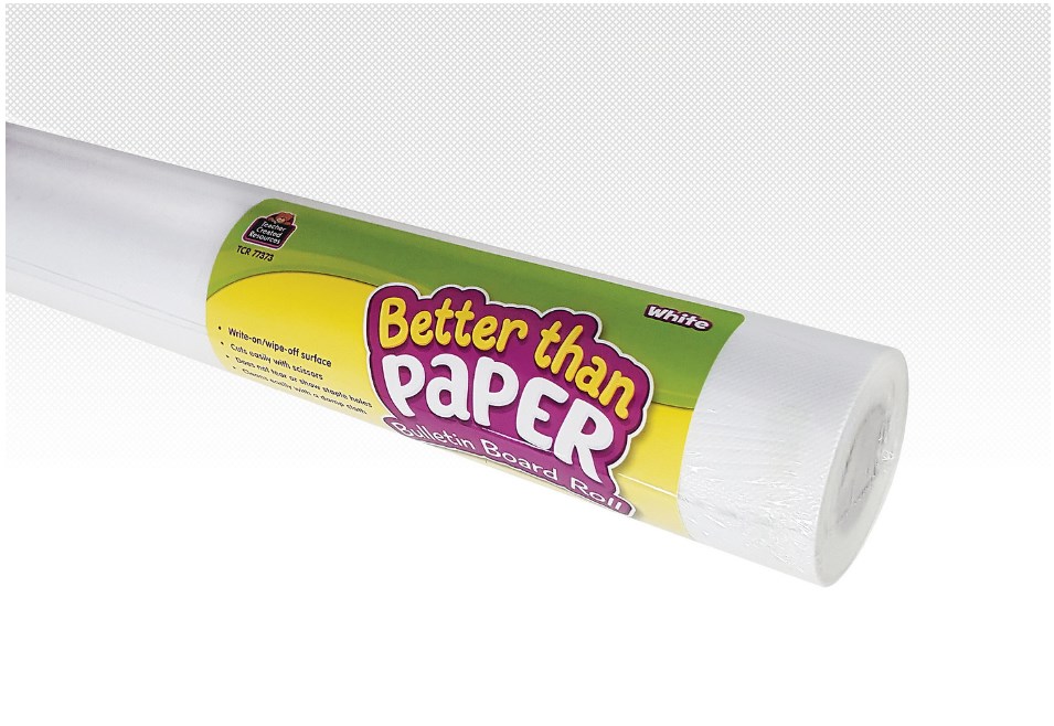 Teacher Created Resources Better Than Paper White, 4' × 12', Pack of 4