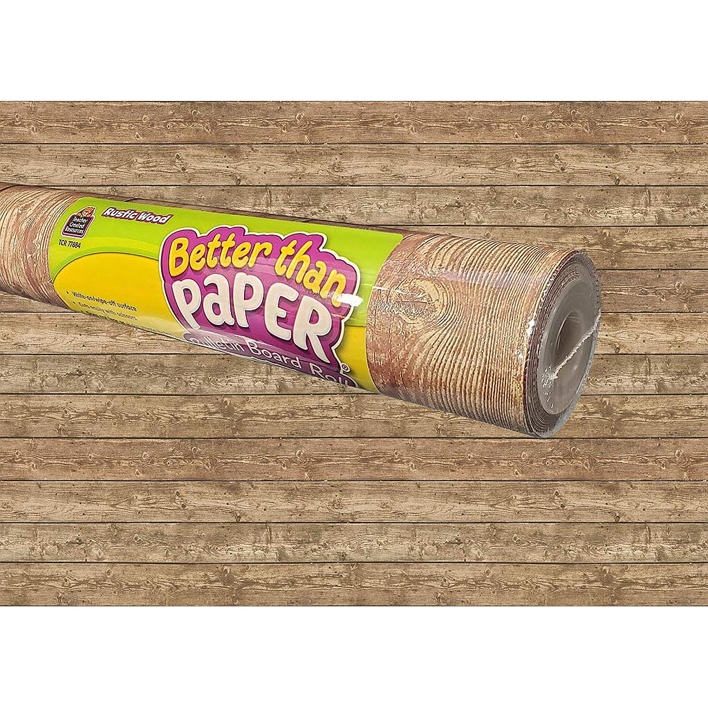 Teacher Created Resources® Better Than Paper® Rustic Wood Design Bulletin Board Roll Pack of 4