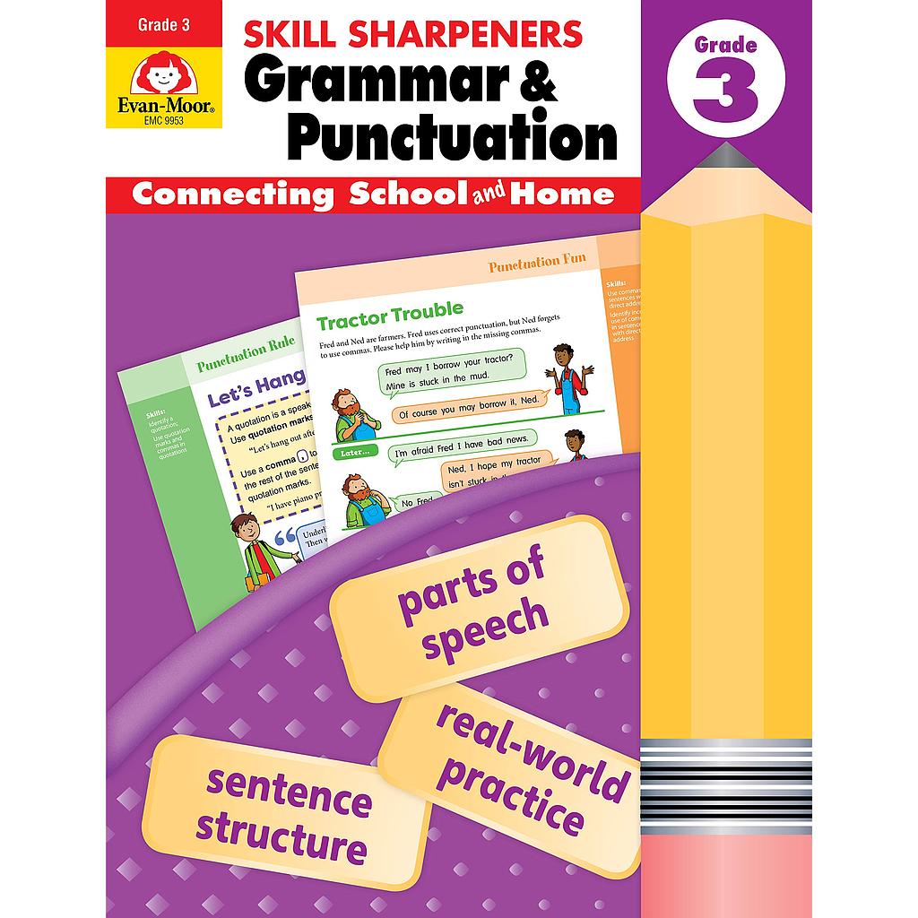Evan‑Moor® Skill Sharpeners: Grammar & Punctuation — Grade 3 Activity Book