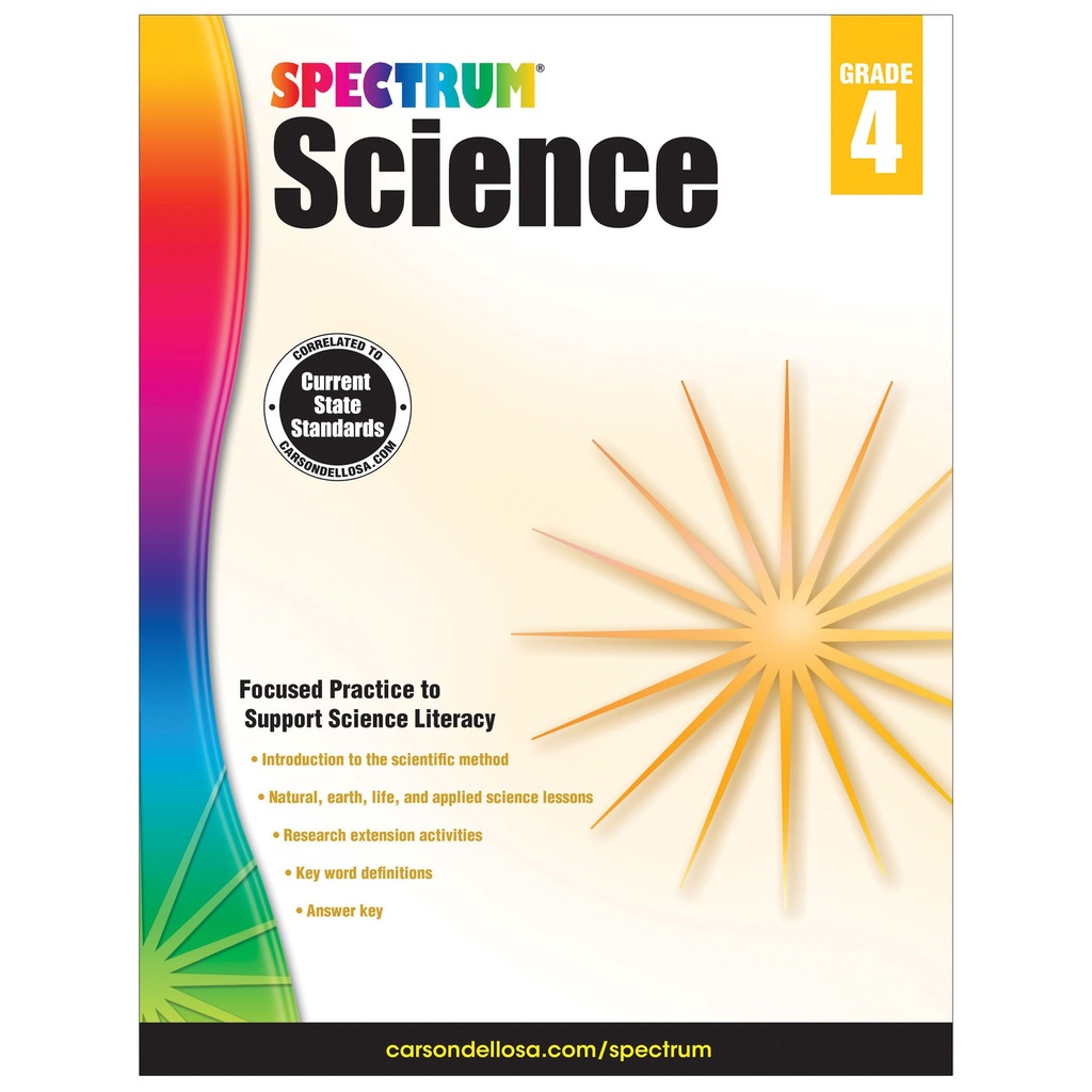 Spectrum Science Workbook Grade 4 Paperback
