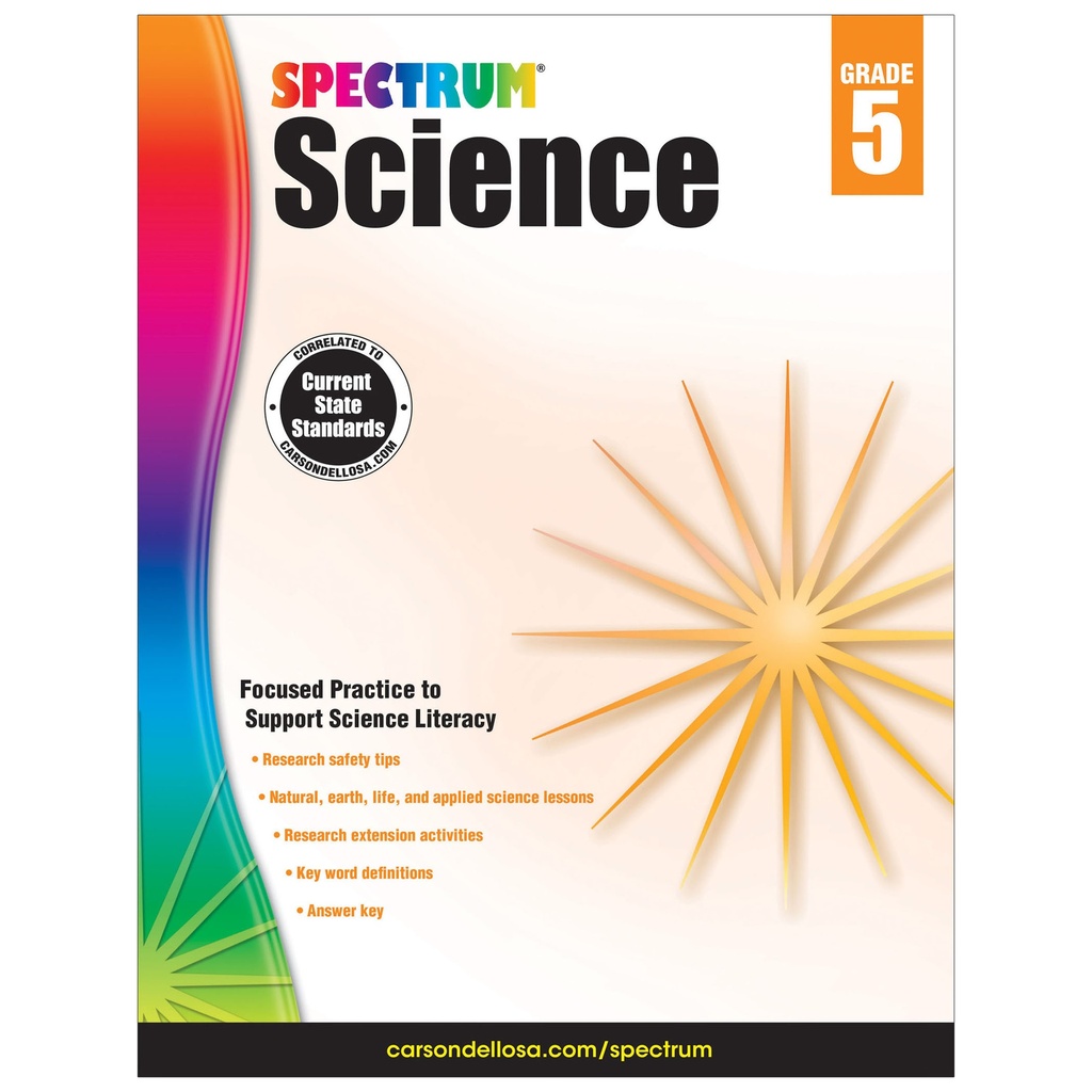 Spectrum Science Workbook Grade 5 Paperback