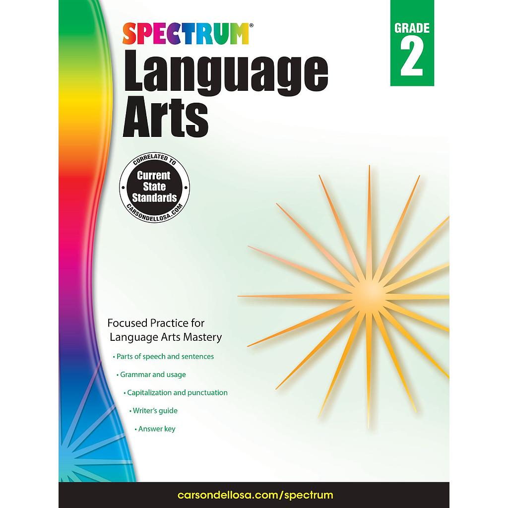 Spectrum Language Arts Workbook Grade 2 Paperback