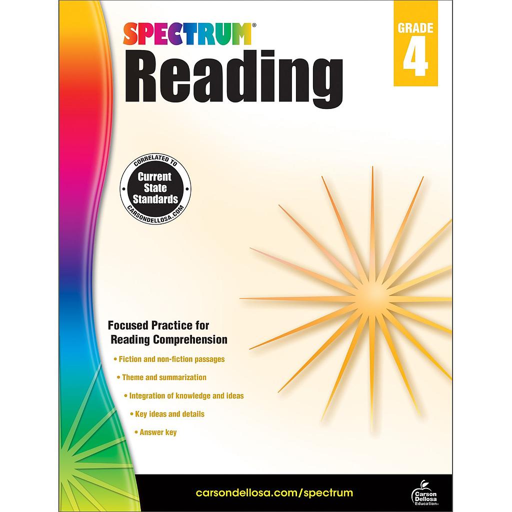 Spectrum Reading Workbook Grade 4 Paperback
