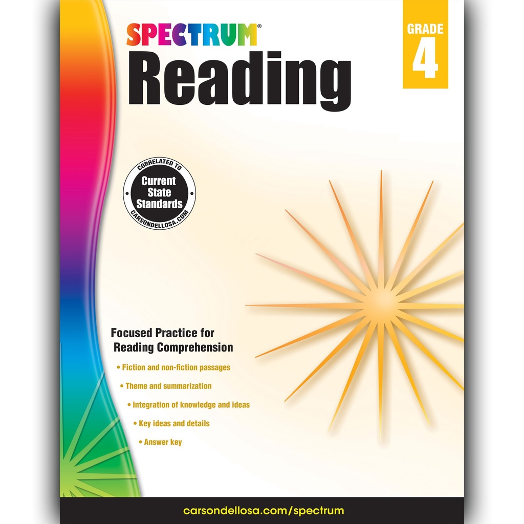Spectrum Reading Workbook Grade 4 Paperback