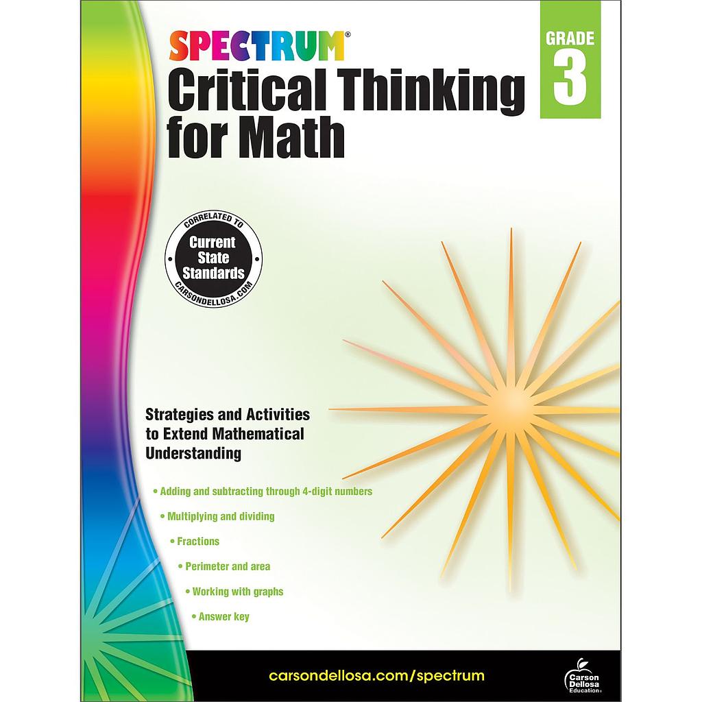 Spectrum Critical Thinking For Math Gr 3