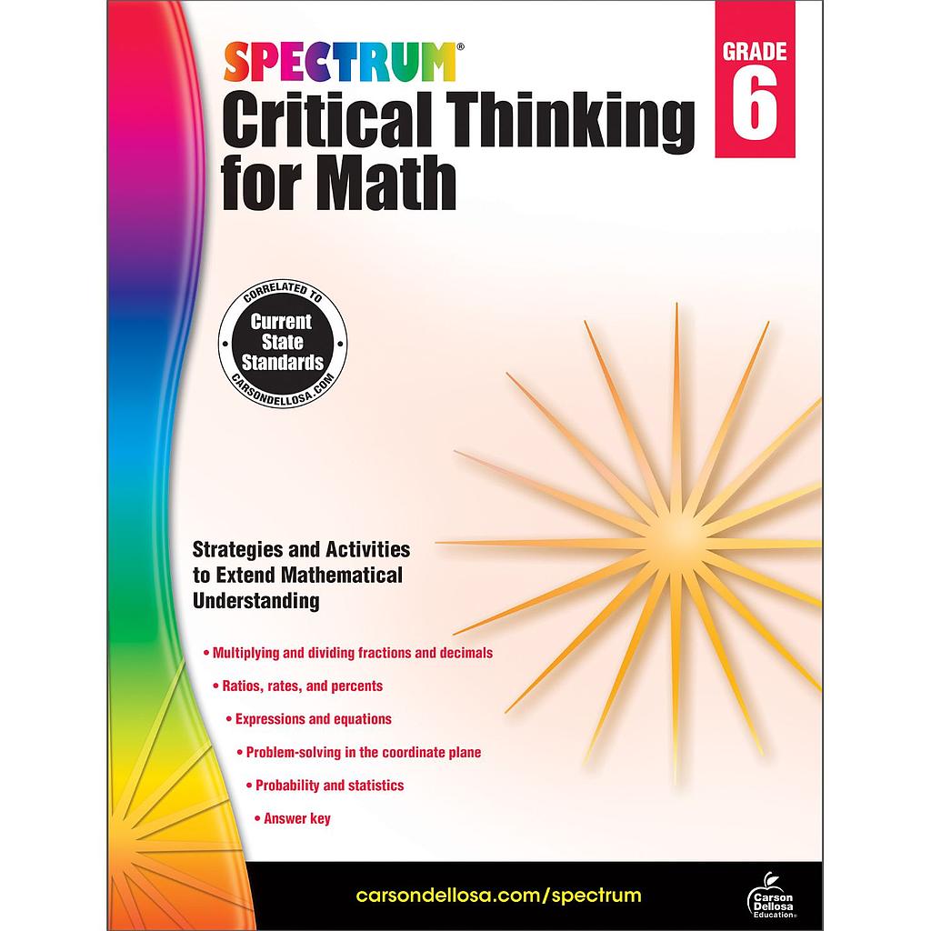 Spectrum Critical Thinking For Math Gr 6