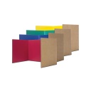24ct Assorted Color 18" Corrugated Paper Study Carrel