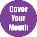 Cover Your Mouth Non-Slip Floor Stickers Purple 5 Pack