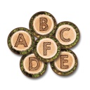 Alphabet Tree Rounds Seating Kit Set of 26, 12" Rounds