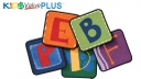 Toddler Alphabet Blocks Seating Kit Primary Set of 26, 14" Squares