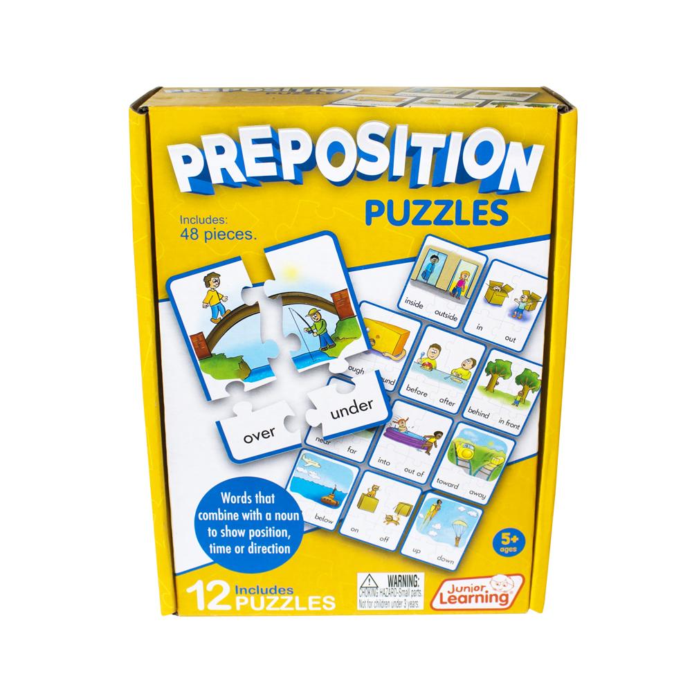 Junior Learning® Preposition Puzzles, 48 pieces (12 puzzles)