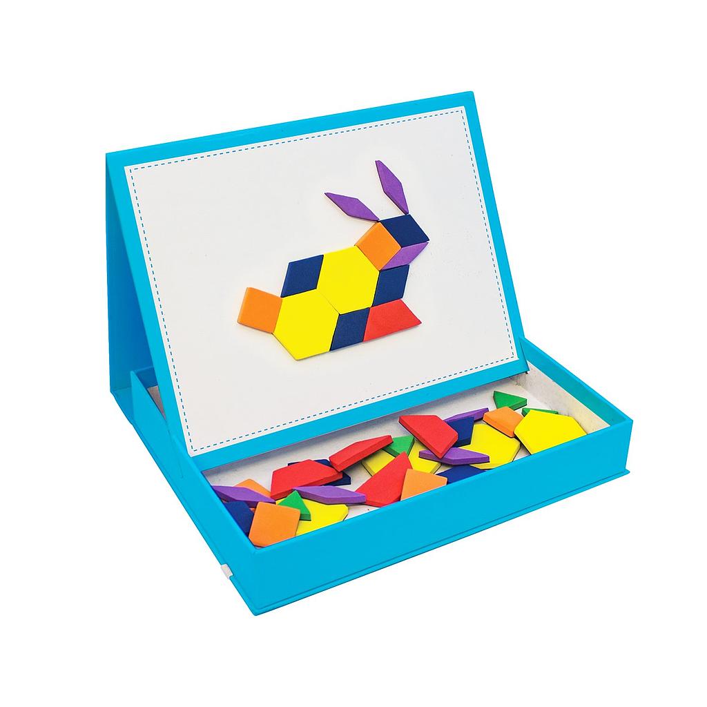Junior Learning® Rainbow Pattern Blocks — magnetic foam pattern blocks for geometry