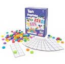 Junior Learning® Rainbow Ten Frames — 10 frames + 100 counters
