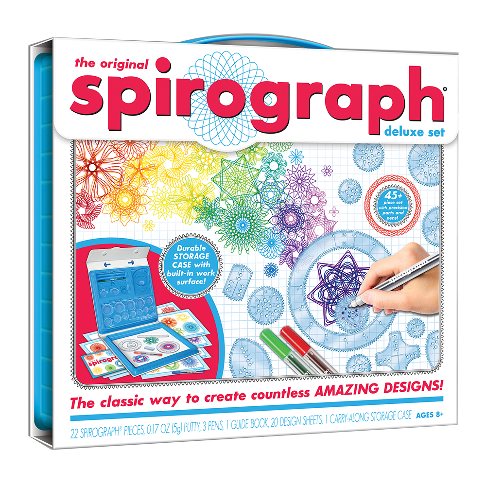 Spirograph® Original Deluxe Set,12 7/8" x 11 7/8" x 1 5/8" case, 45-piece set 