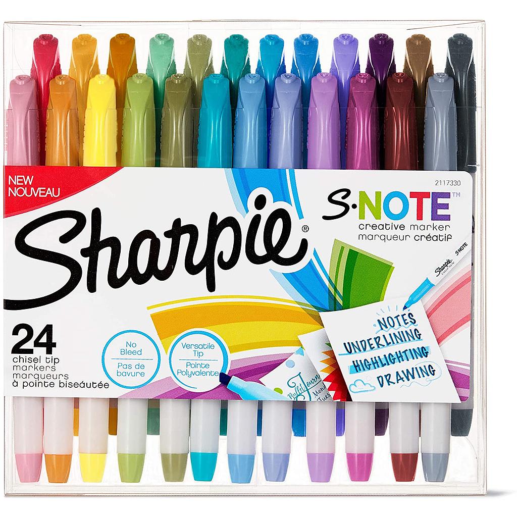 24ct Sharpie S-Note Permanent Markers (2117330 SAN)