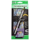 Ticonderoga® Noir Holographic Pencils, Pre‑Sharpened #2 HB,7-1/2" length, 12 Count 