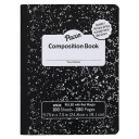 Black Marble Composition Book with Dry Erase Surface Wide Ruled