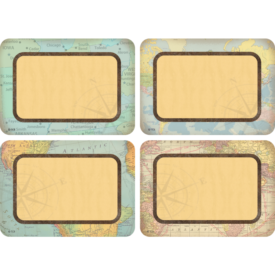 Travel The Map Name Tags Labels