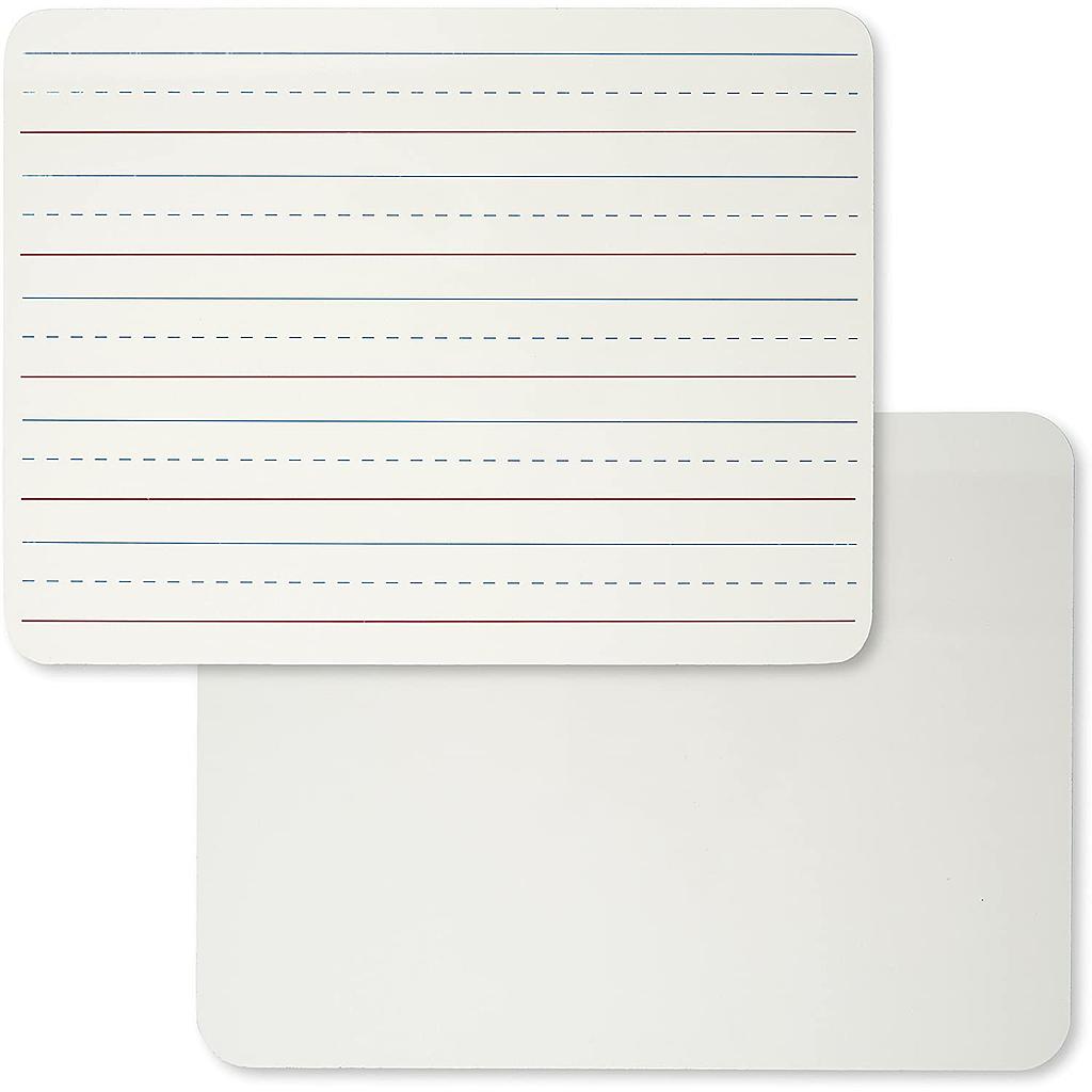 Charles Leonard® Two‑Sided Plain/Lined Dry Erase Lapboard Class Pack, 12 Boards, 9" × 12"