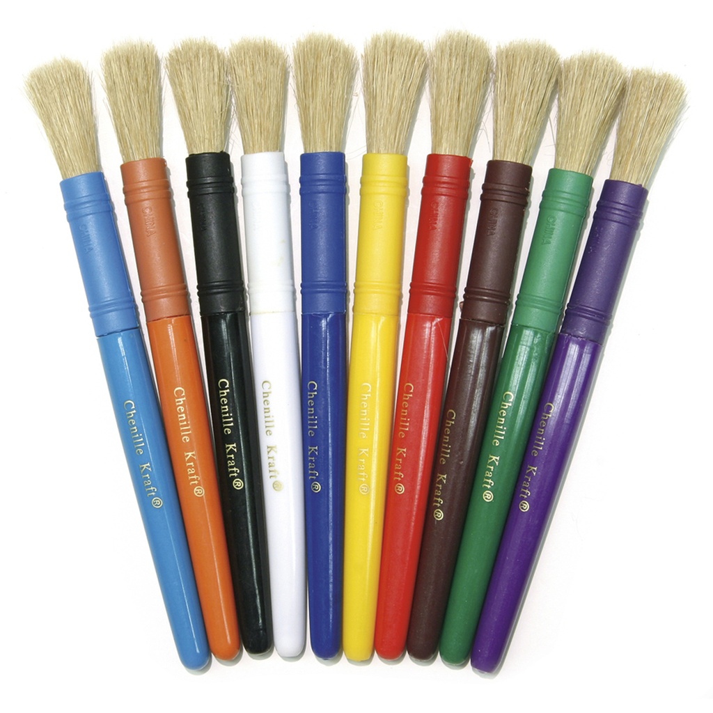 Creativity Street® Beginner Paint Brushes, Assorted Colors,—, 10 brushes 