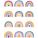 Teacher Created Resources® Oh Happy Day Rainbows Mini Accents — 36 Pieces (10 Designs) — Mini rainbow cutouts for calendars, games, and labels