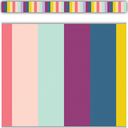 Teacher Created Resources® Oh Happy Day Stripes Straight Border Trim — 35 Feet — Striped straight border trim for doors, bulletin boards, and displays
