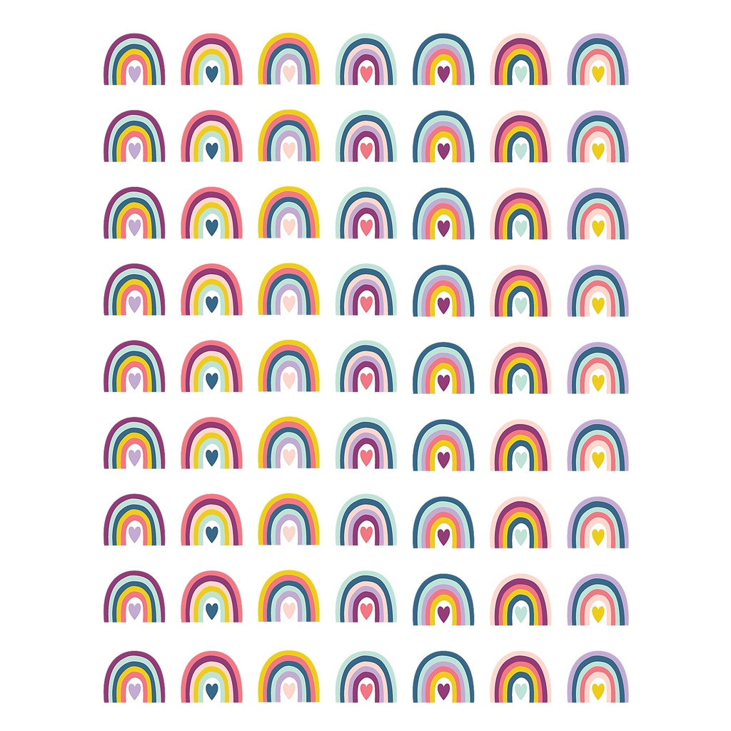 Teacher Created Resources® Oh Happy Day Rainbows Mini Stickers — 378 Stickers, ~½" — Mini rainbow stickers for incentives, charts, and planners