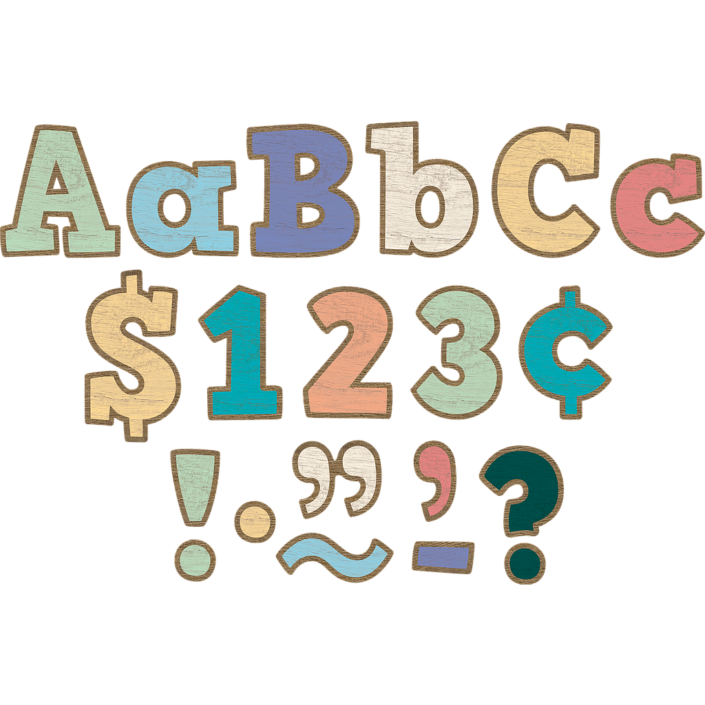 Painted Wood Bold Block 4&quot; Letters Combo Pack