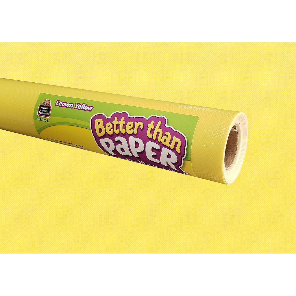Teacher Created Resources® Better Than Paper® Lemon Yellow Bulletin Board Roll Pack of 4