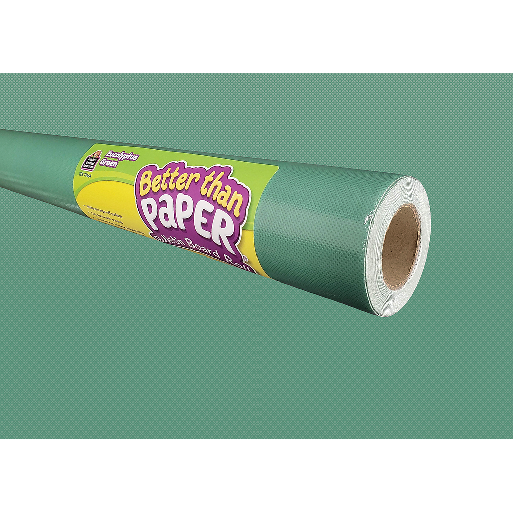 Teacher Created Resources® Better Than Paper® Eucalyptus Green Bulletin Board Roll Pack of 4, Reusable Bulletin Board Backdrop