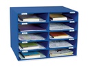 Classroom Keepers® Mailbox, 10-Slot, Blue, 16-5/8" H x 21" W x 12-7/8" D, 10 slots 