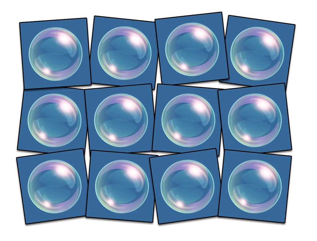 Stay In Your Bubble Set Of 12 Well-Being Squares (CW184815S12 CS)