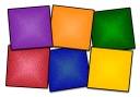 Two Tone Primary Set Of 6 Seating Squares (CW186415S6 CS)