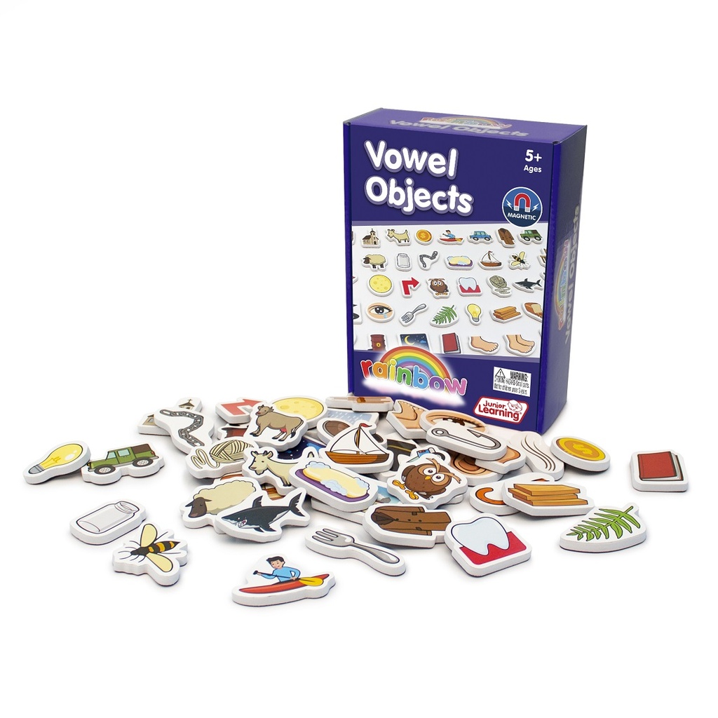 Junior Learning® Vowel Objects — Magnetic Foam Set, 40 Pieces