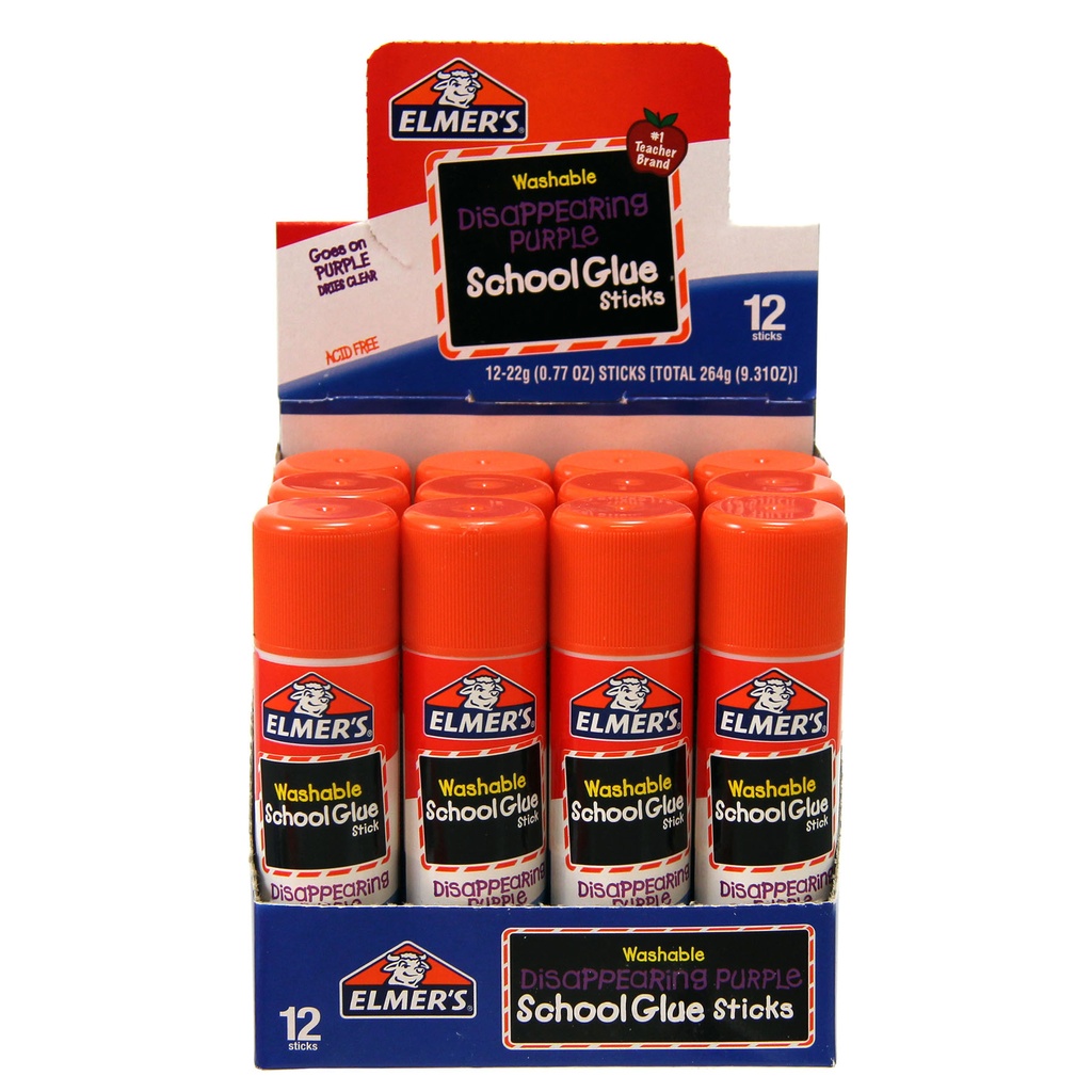 Elmer’s® Washable Glue Sticks — 0.77 oz, 12/Pack
