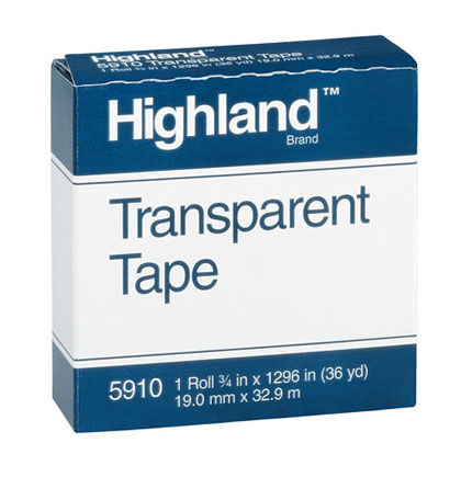 1/2" Highland Transparent Tape Roll
