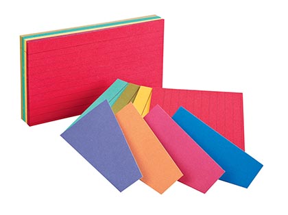 Oxford® 100 Count Index Cards, White, Ruled, 3″ x 5″,3" x 5", 100 cards 