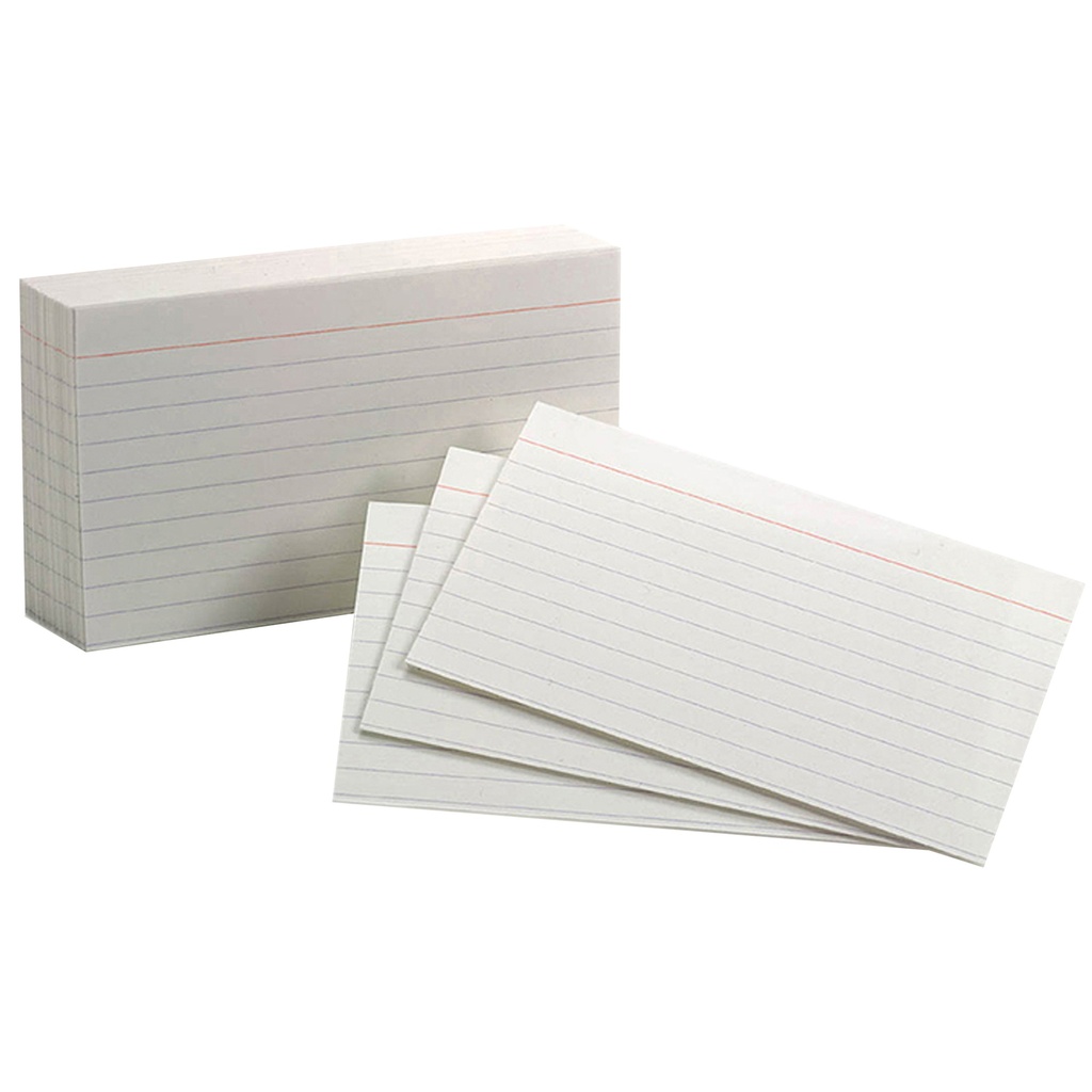 Oxford® White Index Cards 3" × 5" Ruled, 10 Pack (1,000 cards)